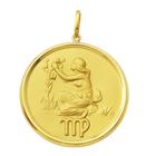 Pingente Signo do Zodíaco Qualquer Signos Grande Forrado em Ouro 18K K1200