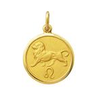 Pingente Signo Redondo Medio 1.5cm Ouro 18k FDMR-8 K2K2