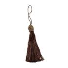 Pingente Tassel 9cm Marrom Franja de Seda - 2 unidades