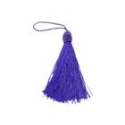 Pingente Tassel com Tulipa 9cm Roxo Franja de Seda - 2 unidades