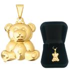 Pingente Urso Teddy Bear Banhado a Ouro 18k + Caixa Veludo