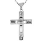 Pingente West Coast Jewelry Beaded Stainless Steel Cross Men