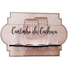 Pingometro em Madeira Barril Decor - Cantinho da Cachaça com 4 Copos