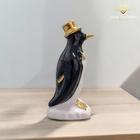 Pinguim Cartola De Geladeira Com Desing Impecável Em Porcelana - AVB DECORAÇÕES