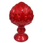 Pinha Decorativa Encanto em Cerâmica - Vermelha Brilhante