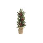 Pinheiro Arranjo Vaso Folhagem Galhos Berries e Pinha 60CM