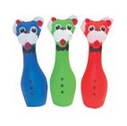 Pinos De Boliche Brinquedo Borracha Para Pet 15 Cm 03 Peças - J. Pet