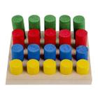 Pinos de Encaixe Coloridos Brinquedo Educativo Lúdico Madeira MDF - Carlu - 4 anos