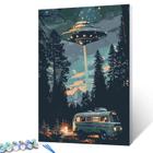 Pintura por números Tucocoo Starry UFO Bus na floresta 40x50cm