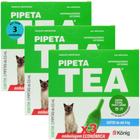 Pipeta Tea 0,5 ml Antiparasitário Contra Pulgas P/ Gatos de até 4 Kg C/ 3 unid. Kit C/ 3 Cxs