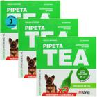 Pipeta Tea 0,7ml Antiparasitário Contra Pulgas P/ Cães de 0,6 até 5 KgC/ 3 unid. Kit C/ 3 Cxs