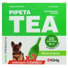 Pipeta Tea 0,7ml Antiparasitário Contra Pulgas para Cães de 0,6 até 5 Kg Kit C/ 3 Unid. König