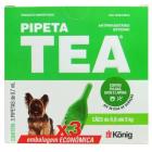 Pipeta Tea 0,7Ml Antiparasitário Contra Pulgas Para Cães De 0,6 Até 5Kg Kit C/ 3 Unid. - König