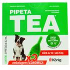 Pipeta Tea 3,2ml Antiparasitário Contra Pulgas para Cães de 10,1 até 25 Kg Kit C/ 3 unid. - König