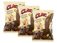 Pipoca Caramelizada Clac Cobertura Chocolate 60g - 3 Unid