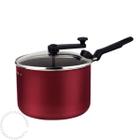 Pipoqueira 20Cm 3,5L Loreto Vermelho Aluminio Com Revestimento Antiaderente