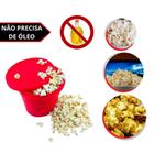 Pipoqueira De Microondas Silicone Balde Pote Pipoca Com Tampa Saudável Fitness Sem Óleo - Briwax