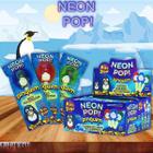 Pirulito Kids Neon Pop Pinguim Com Cabo Fluorescente