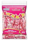 Pirulito Mini Enrolado Rosa - Pacote com 300G