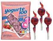 Pirulito Yogurte 100 Recheio Morango Pacote 525g - DORI