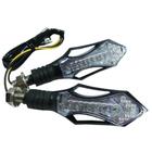 Pisca Led Vazado Hornet Fazer Cb300 Xj6 Z750 Twister Preto Lente Cristal Par - Serjão Parts