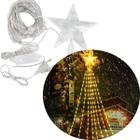 Pisca Luzes LEDs Amarelo Ponteira Estrela Árvore De Natal - Gici Christmas