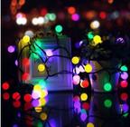 Pisca Pisca De Bola Colorida Para Decoração De Natal Festa Casamento Tamanho 6m 40 LED 110V