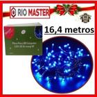 Pisca Pisca LED Azul 200 Lâmpadas Fio Transparente 16,4M 127V Pisca Pisca Enfeites De Natal