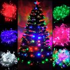 Pisca Pisca Natal 100 Leds 10 Metros Fio Transparente Luz Decoração 127V 8 Funções Vários Cores