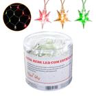 Pisca Pisca Natal Rede com Estrela Led Colorido 120 Lâmpadas 220V - Casambiente