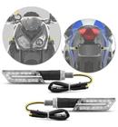 Pisca seta esportiva moto led modelo U cristal