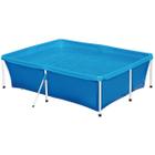 Piscina 2000L Montável Em Pvc Para O Verão Infantil Retangular Azul 2,11 M x 1,89 M - Mor