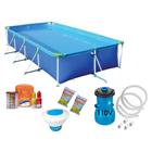 Piscina 6200l + Bomba 110v 3028 L/H + Flutuador + Cloro + Estojo Avaliador Ph/Cloro  Kit 