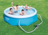 Piscina Bestway 2100 Litros Inflável 244 cm x 66 cm Bomba Filtro 220v 57268