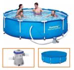 Piscina Bestway 4678 Litros Estrutural + Bomba Filtrante 110v + CAPA