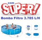 Piscina Bestway 6473 Litros Standard com Bomba Filtro 3785 LH 220v Capa e Forro