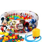 Piscina Com Bolinhas Banheira Frozen Minnie Mickey Princesas Homem Aranha Azul Rosa 21 a 38 Litros Inflador - MOR