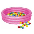 Piscina Com Bolinhas Infantil Grande 130 Litros Rosa Banheira Bebe Menina r13 Inflável - Zippy Toys