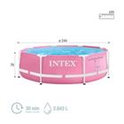 Piscina De Armação De Metal 2.843L Rosa Intex Unic Rosa Rosa