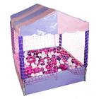 Piscina de Bolinhas Infantil Rosa e Lilás 1 x 1 m com Tatame