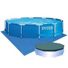 Piscina Estrutural Armação 4.485 Litros com Capa e Forro Intex