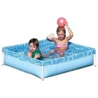 Piscina Estrutural Infantil Capacidade 400 Litros 1,15Mx1,06mx33cm Resistente Para Bebê Lona PVC