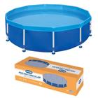 Piscina estrutural redonda 4500 lts azul - mor