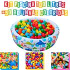 Piscina Infantil Criança 100 Litros Estampada Com 50 Bolinhas Coloridas