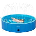 Piscina Infantil Esteira C/ Chafariz Jato D'Água PVC Reforçado Circular P/ Crianças e Animais