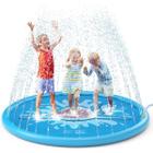 Piscina Infantil Esteira C/ Chafariz Jato D'Água PVC Reforçado Redonda 170cm Circular P/ Crianças e Animais