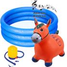 Piscina Infantil Grande 130 Litros Azul Menino Banheira Bebe a13 Inflável Cavalinho Musical Pula Laranja Bomba - Zippy Toys