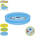 Piscina Infantil Inflável 2 Anéis 28 Litros Fundo Estampado - Wellmix