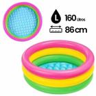 Piscina Infantil Inflável Água Bolinhas 86cm 160 L Crianças - Elite Imports