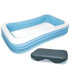 Piscina Inflável 1000 Litros Retangular Com Capa - intex